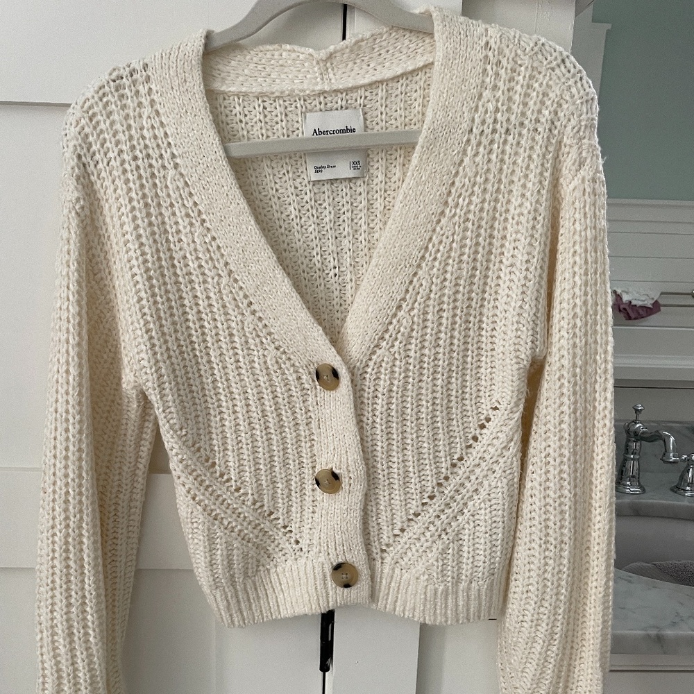 Knitted Cream Cardigan XXS